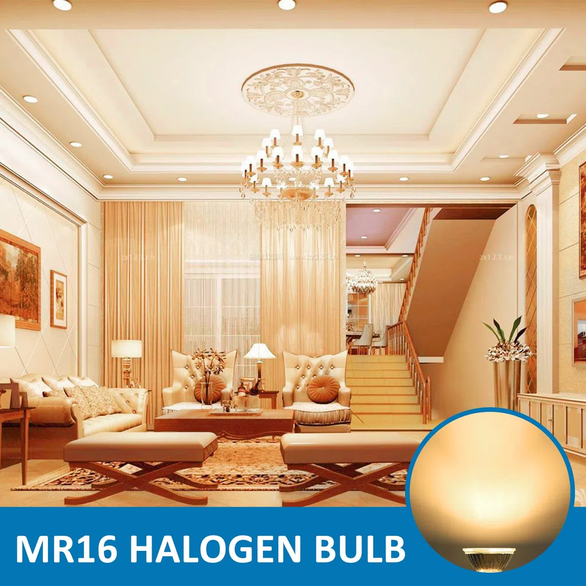 Lampadina Alogena GU5.3 12V 50W, MR16 Dimmerabile Lampada Alogena Riflettore, 680lm Bianco Caldo 2700K, Faretti Alogeni GU5.3 per Illuminazione della pista, Illuminazione da incasso, Confezione da 6