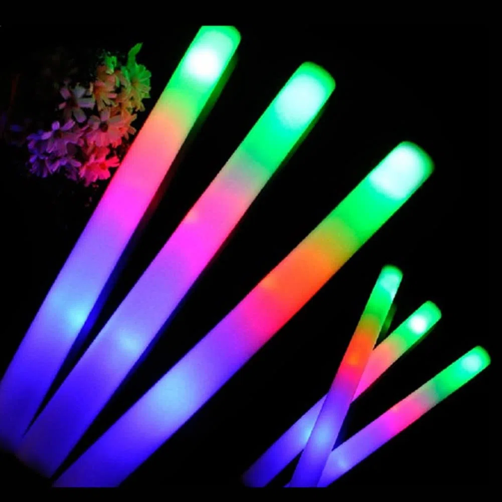 20 pezzi LED RGB LED Glow Foam Stick Cheer Tube Dark Light Birthday Supplies