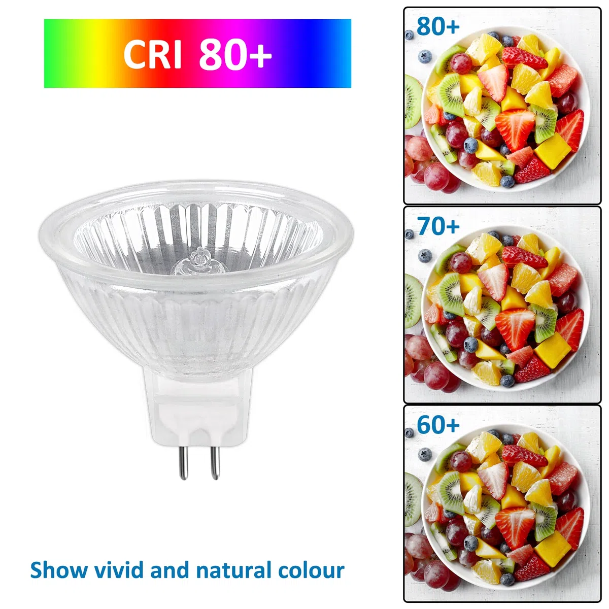 Lampadina Alogena GU5.3 12V 50W, MR16 Dimmerabile Lampada Alogena Riflettore, 680lm Bianco Caldo 2700K, Faretti Alogeni GU5.3 per Illuminazione della pista, Illuminazione da incasso, Confezione da 6