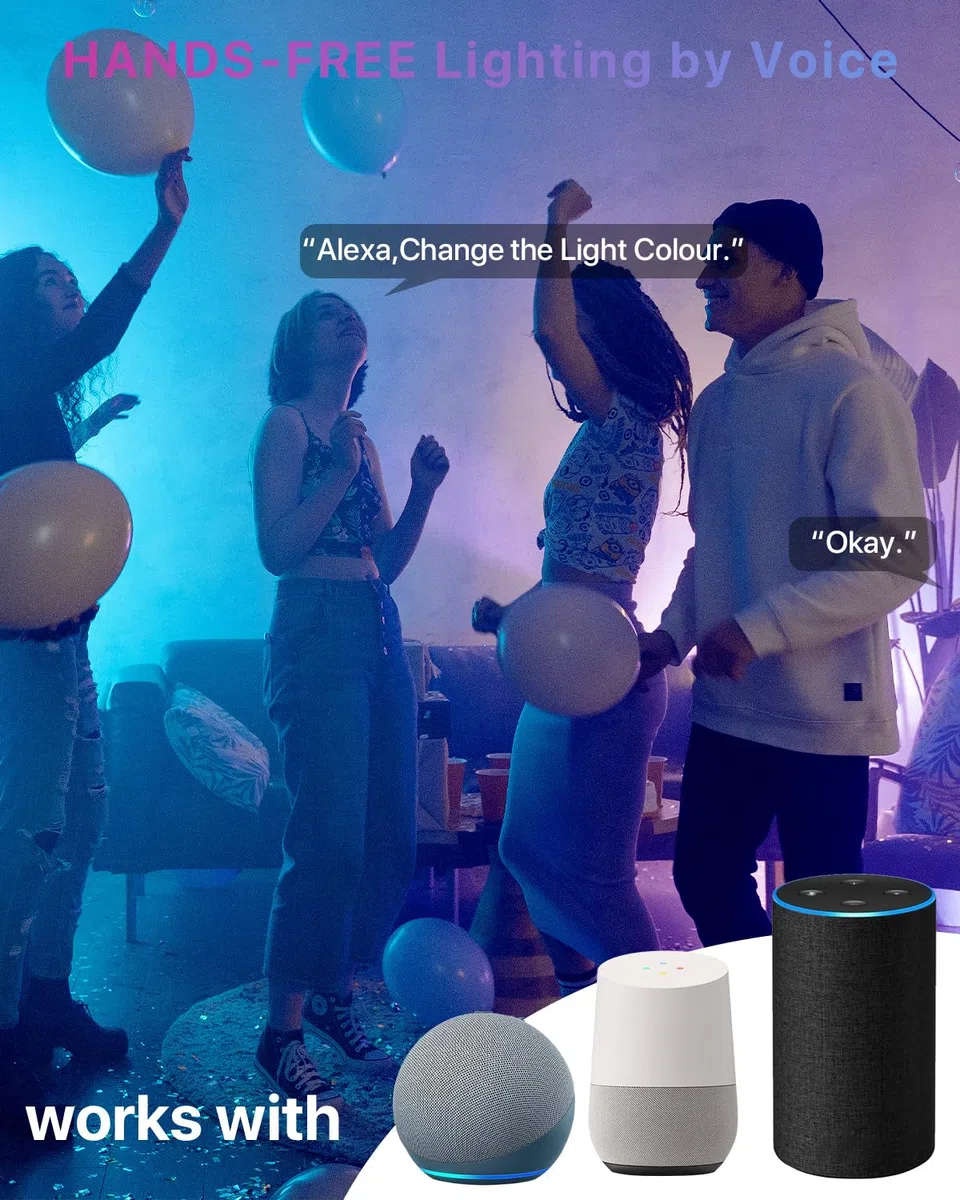 Lampadine Smart Alexa GU10, Dimmerabile Lampadina Smart GU10 5W, Compatibile con Alexa/Google Home, 450LM Faretti Lampadina WIFI GU10, RGB & 2200K-6500K Bianco Freddo Caldo, 2 Pezzi