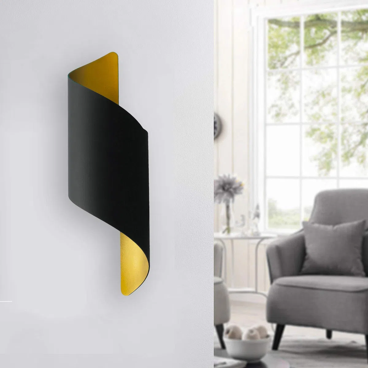 Applique moderno doppio fascio luce LED G9 7W lampada bianco nero parete muro ingresso corridoio camera da letto 230V Bianco 4000K