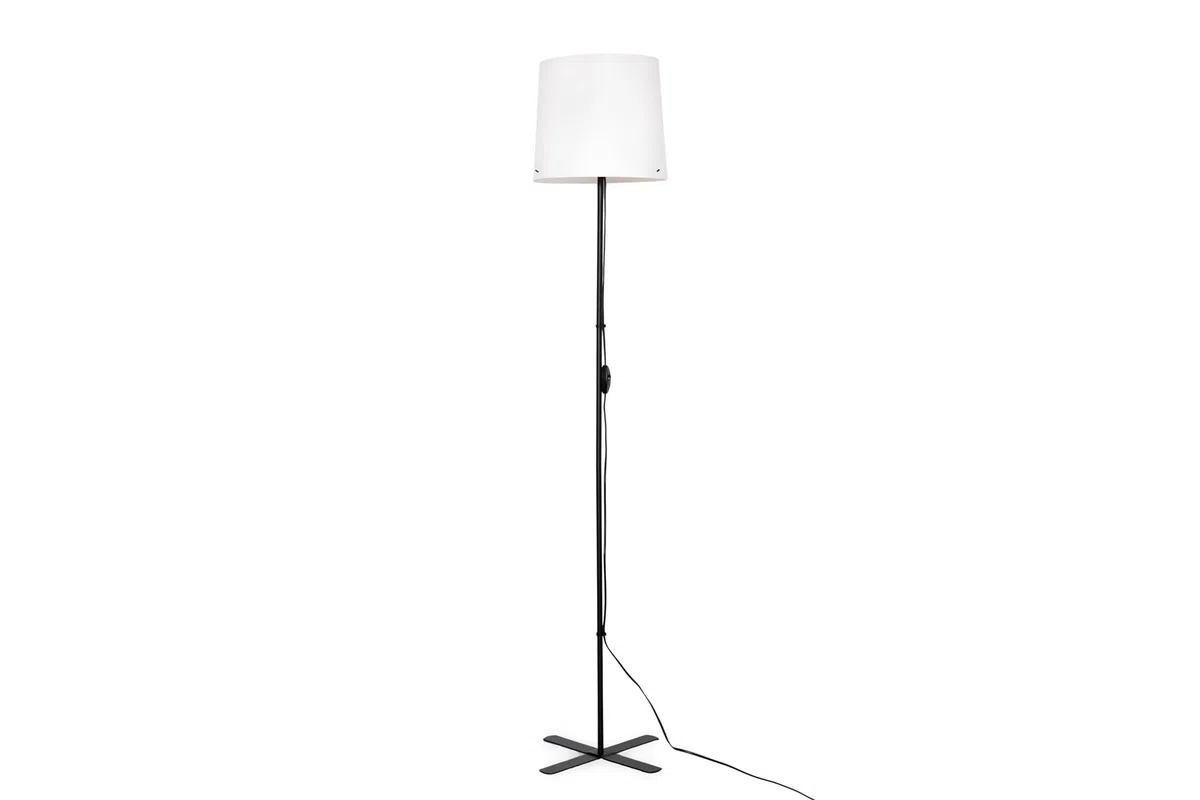 Ikea BARLAST Lampada da terra, Nero/Bianco, 150 cm (59 ")