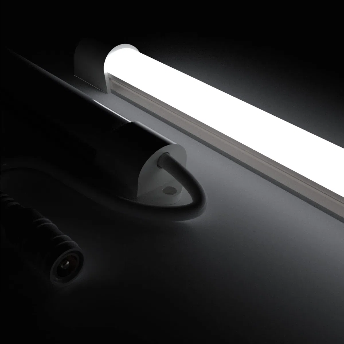 Eurocali Striscia LED 1 metro Rigida con profilo in alluminio 9W 12V 1000 lumen Luce Fredda 6500K - Plug & Play - Pacco da 2