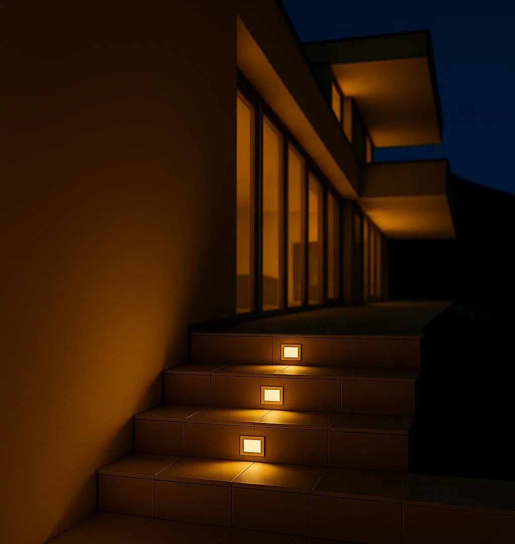 Segnapasso Faretto LED da incasso per scatola 503 IP65 4W 3 tonalità CCT Luce calda, naturale, fredda - vetro bianco per esterni e interni 220V (Luce diretta)