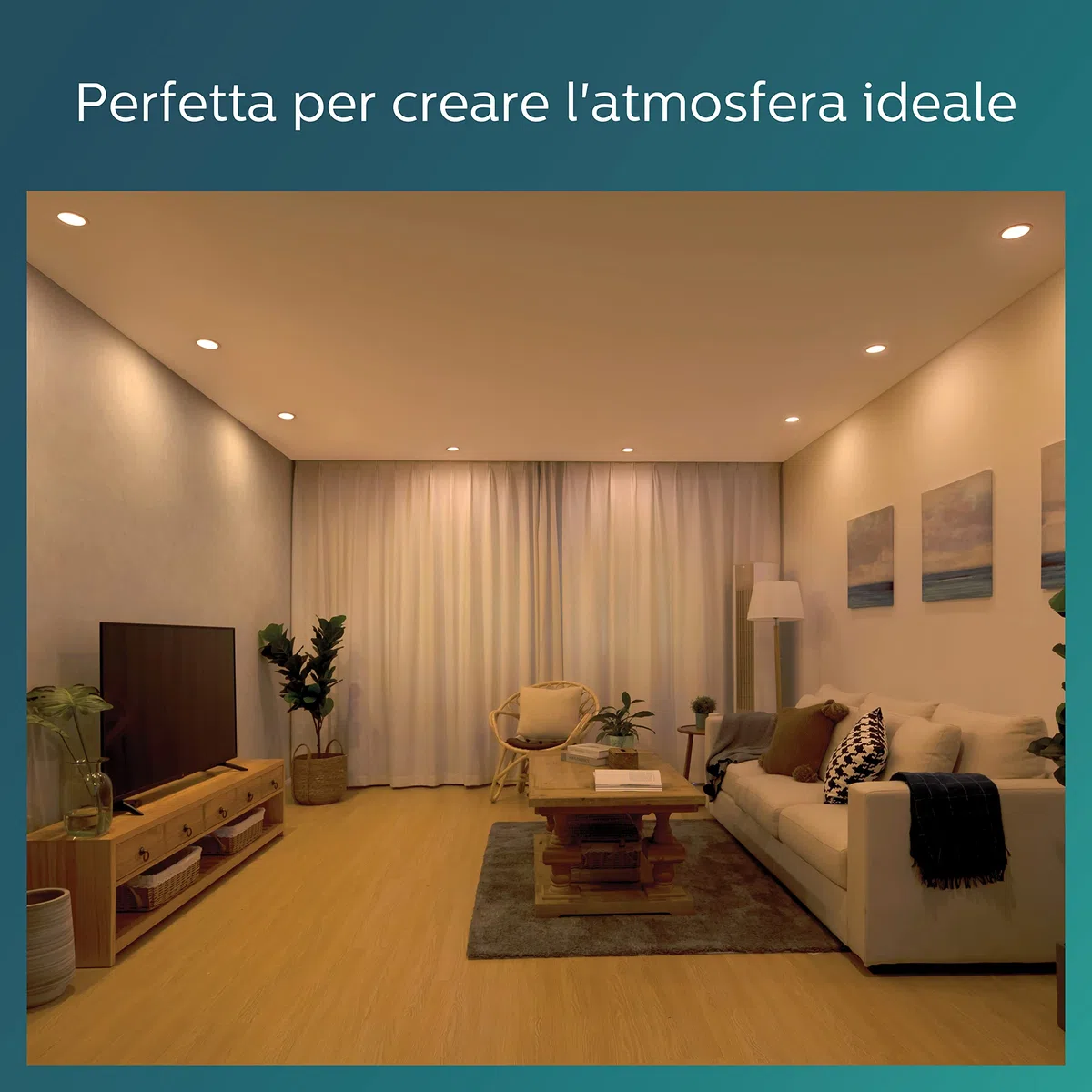Philips LED Faretto da Incasso Abrosa, Equivalente a 9 W, Luce Bianca Calda, Dimmerabile, Nichel