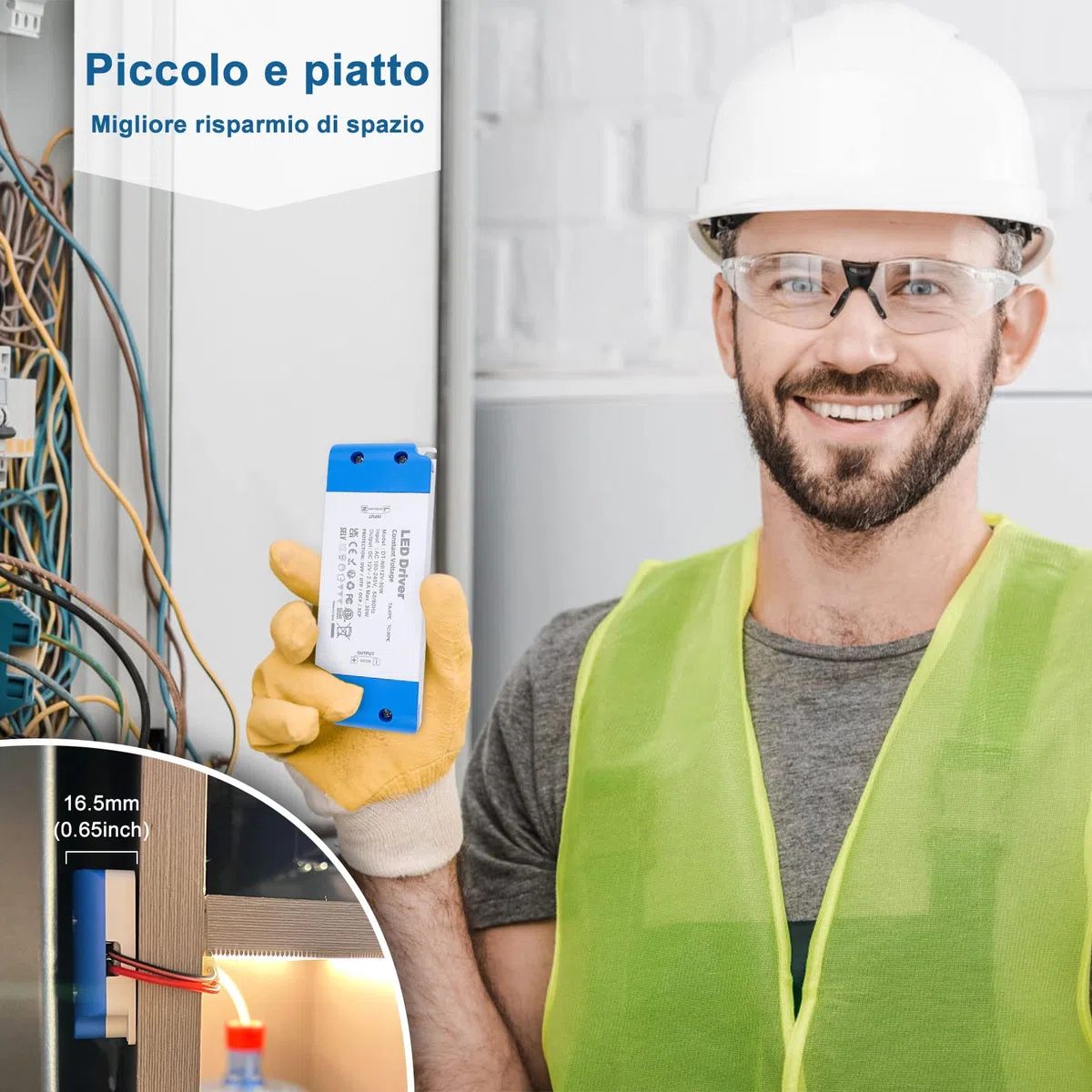 Trasformatore LED 12V, 30W Alimentatore LED AC 220V a 12 Volt DC 2.5A Tensione Costanten Driver, Ultra Sottile Stabilizzato Bassa Tensione per Striscia LED e Faretti Lampadine LED