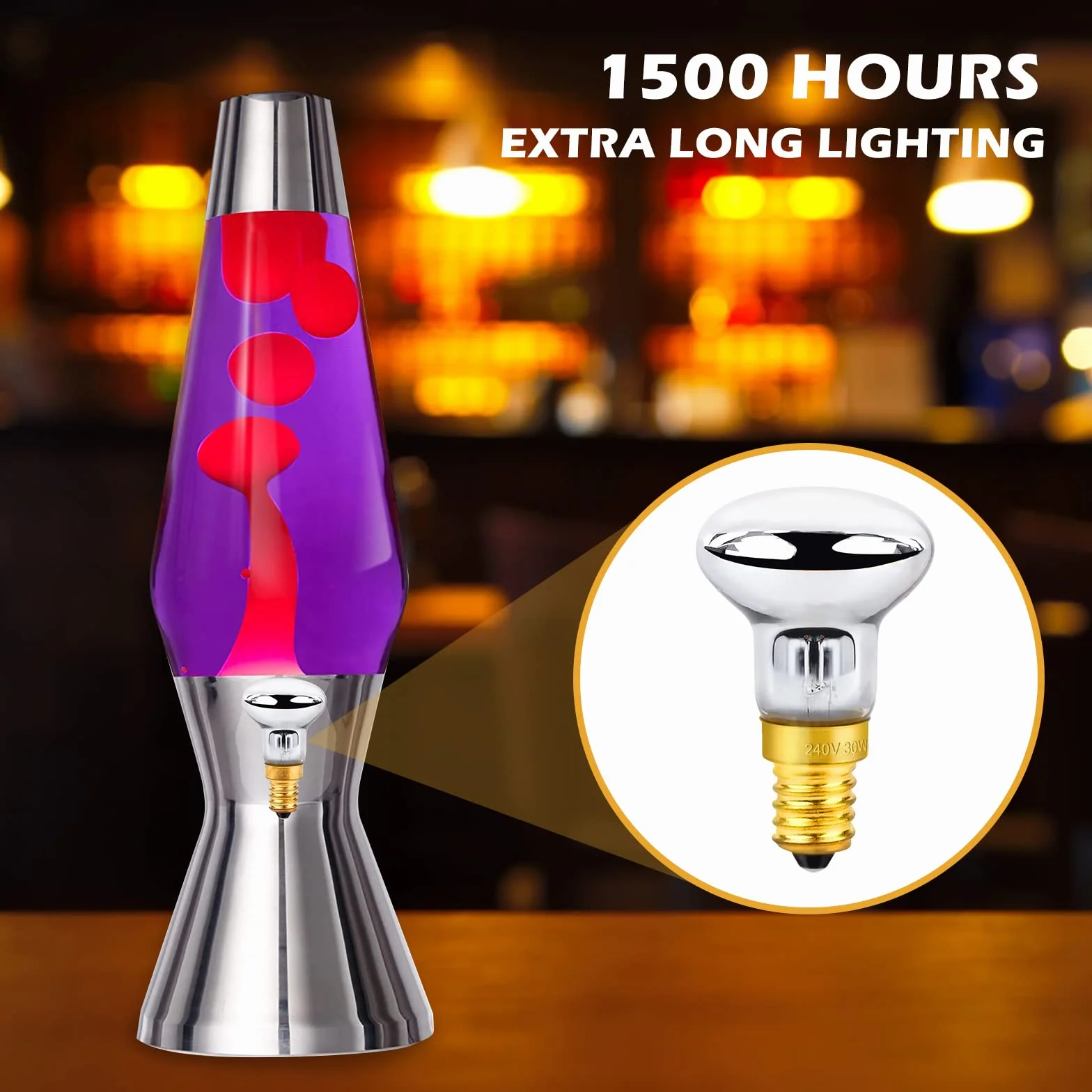 6 Pezzi Lava Lampadina E14 30W R39 Lampadina a Incandescenza, Luce Calda 2700K, 340LM, AC 230V, Filamento R39 Attacco Piccolo per Lavalamp, Lampade a Lava, Lampada Vulcano, Lampada Bolle