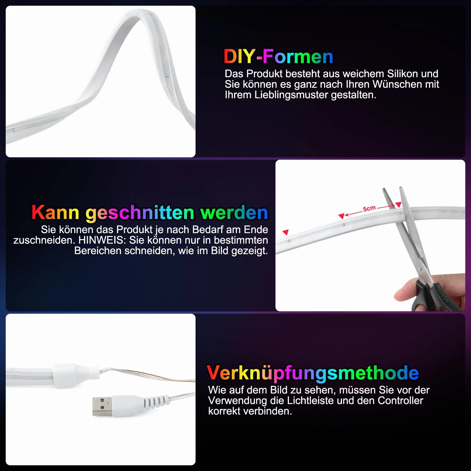 Kangtaixin Neon Striscia LED 3 Metri, Silicone Luci al Neon Flessibile Funziona con APP, DIY Forma, Sincronizzazione Musica, Camera, Cortile, Giardino, Patio, Gaming, Festa Decorazione