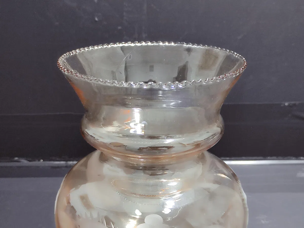 Boccia di vetro (348) per Lampadario Lume Lampada Paralume Glass Bowl Ø Foro 5,5 cm