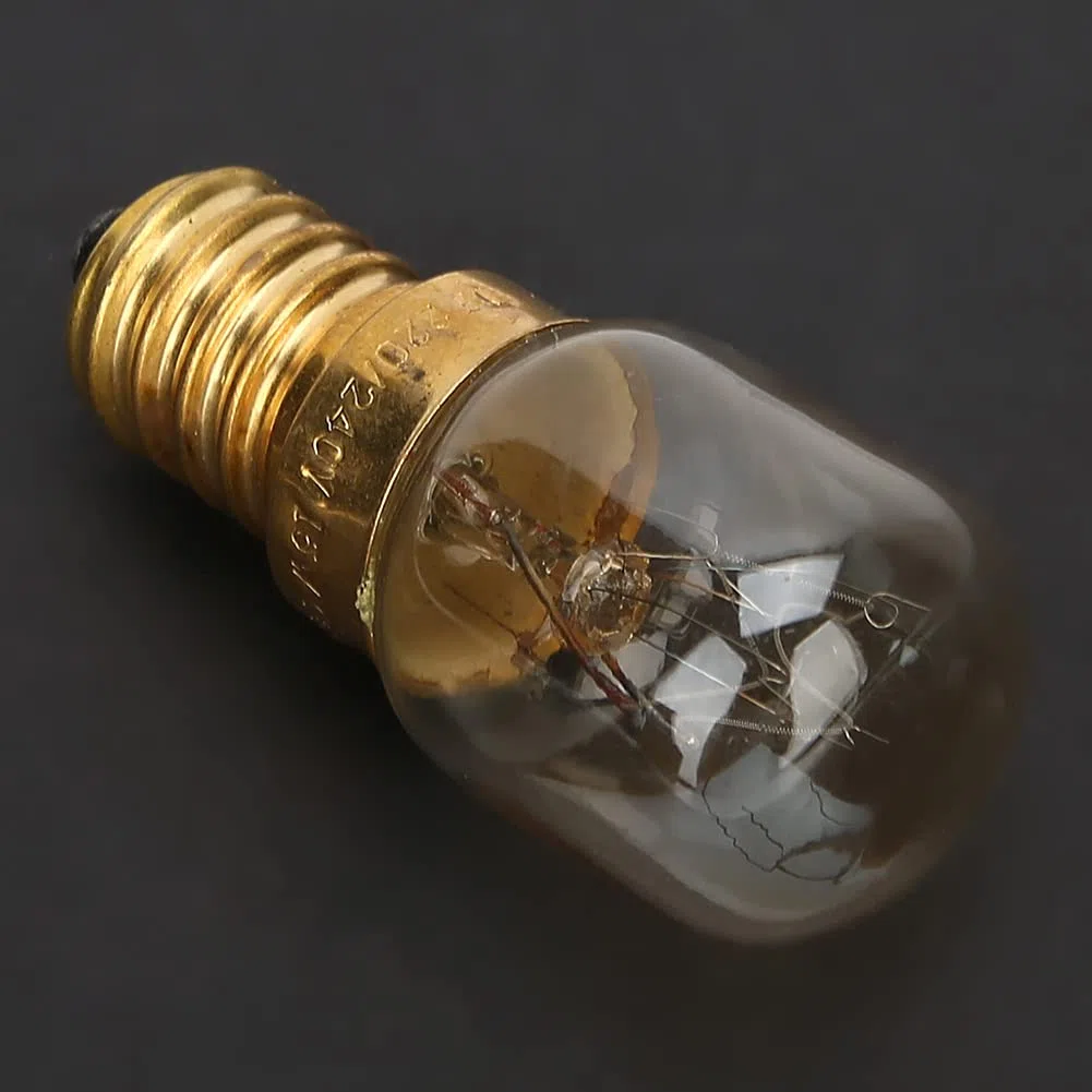 Lampadina del forno a microonde della sostituzione di 10Pcs 300 ℃, lampadina delle parti del forno a microonde di resistenza ad alta temperatura E14 d'ottone(15W)