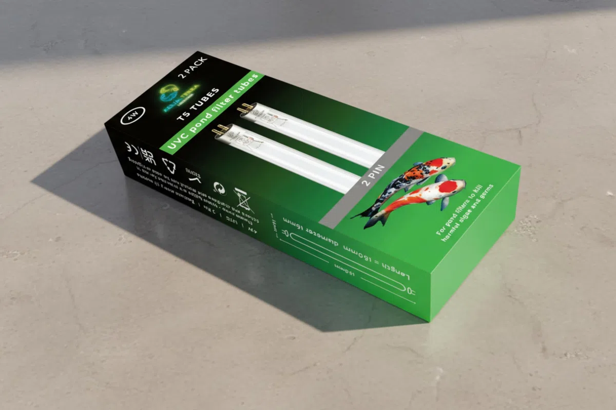 Tubo di ricambio UVC T5 da 4 W, confezione da 2, lampadine UV da 150 mm, lampada germicida a 2 pin a doppia estremità per filtro laghetto e purificatore UV, controllo acqua