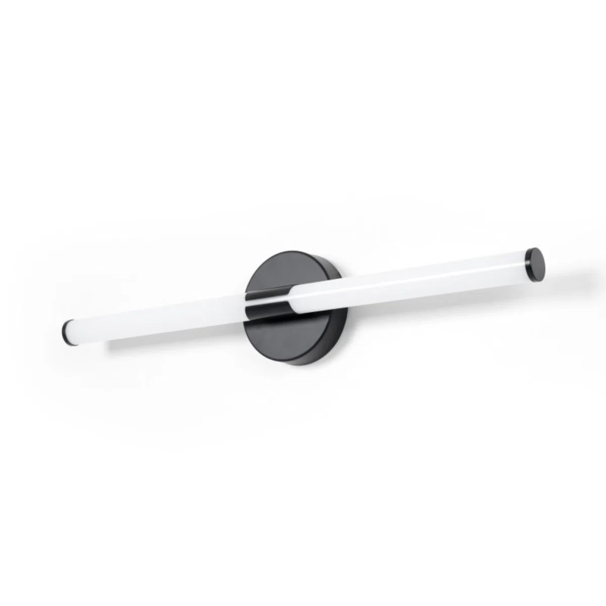 BARCELONA LED. Applique LED tubolare nera per bagno da 60 cm – 8 W, 720 lm, IP44 – Luce bianca neutra 4000 K – Illuminazione moderna ed efficiente. Applique sopra lo specchio del bagno