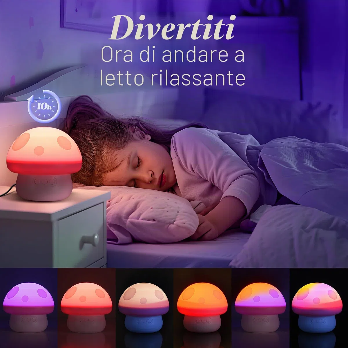 Unicorno Luce Notturna, Proiettore Stelle Soffitto Natale Regali per Bambini 2-8 Anni, Lampada Notturna Unicorno, Regalo Giocattoli 3-9 Anni, Cameretta