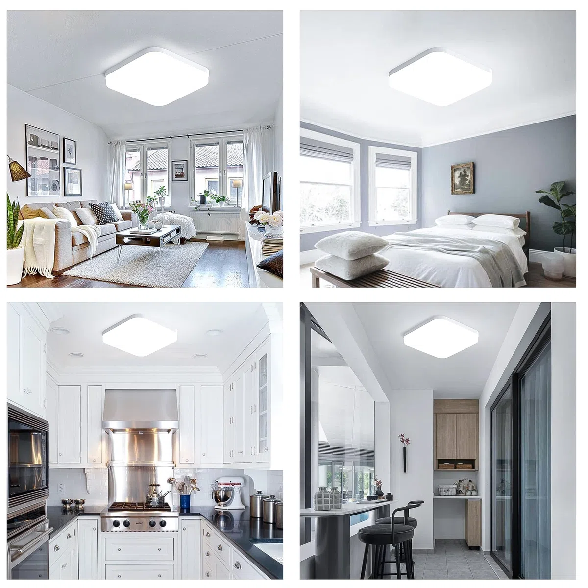 EASY EAGLE Plafoniera LED Soffitto 36W, Lampada Plafoniere Quadrato 3240LM 6500K Luce Bianco Freddo per Camera da Letto, Cucina, Soggiorno, Ufficio, Balcone, Bagno