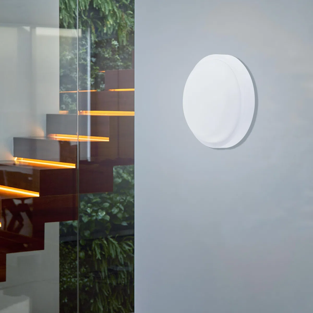 PILA Applique LED per interni ed esterni, diametro 22 cm e altezza 8,8 cm, luce bianca neutra (4000K), bianco, 20W, non dimmerabile, 1600 lumen, CRI80, IP54, IK06, 35.000 ore di durata utile