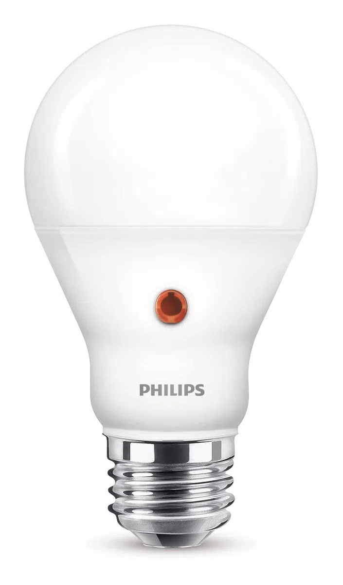 Philips LED Lampadina Goccia con Sensore Crepuscolare 60W E27, Luce Bianca Calda