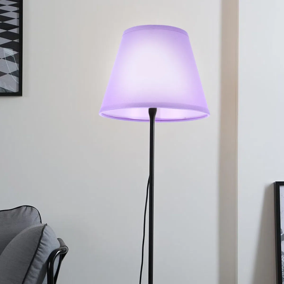 Alipis Paralume Di Stoffa Sostituzione Lampadario Lampada Da Comodino Sostituzione Paralume In Tessuto Per Lampada Da Parete E27 Decorazione Della Casa Della Fattoria Viola（17 * 17 * 12.5）