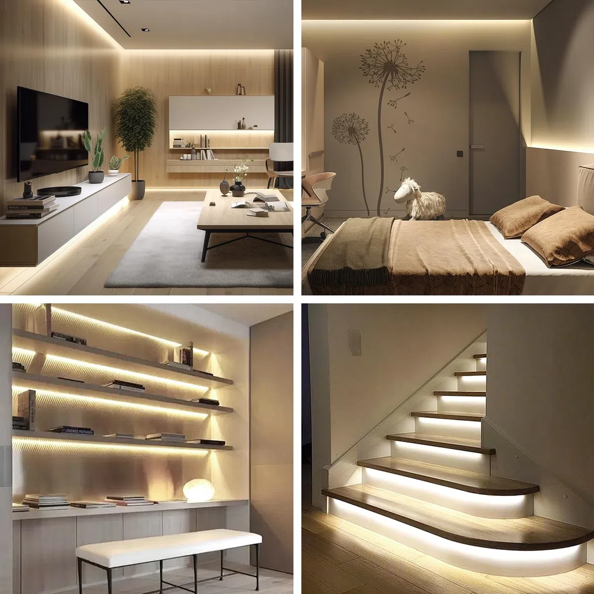 COB - Striscia LED LED 100 piedi bianco caldo strisce LED 3000K con telecomando e applicazione, luci LED COB dimmerabili 24V per camera da letto, TV, specchio, armadietto,
