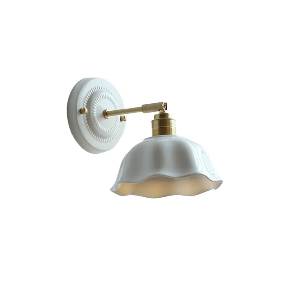 Lampada da Parete in Ceramica Smaltata E27 - Elegante Illuminazione per Sala da Pranzo, Comodino, Hotel, Scale, Angolo, scrivania, complemento d'arredo Moderno, Atmosfera Calda, a
