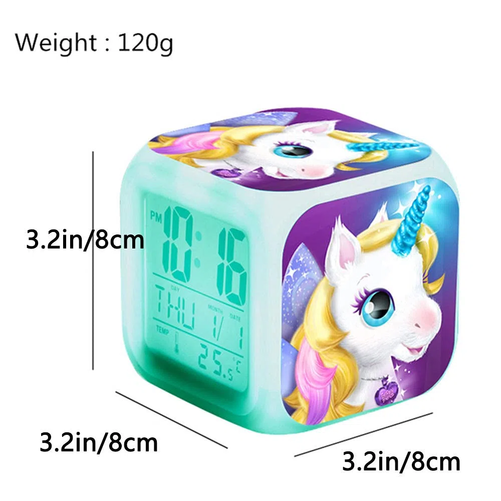 Sveglia Digitale Da Comodino Per Bambini - Sveglia Con Luce Notturna - Led 7 Colore Sveglia Leone Animale Wake Up Light Alarm Clocks Regalo Di Compleanno Per Ragazzi E Ragazze(A248)