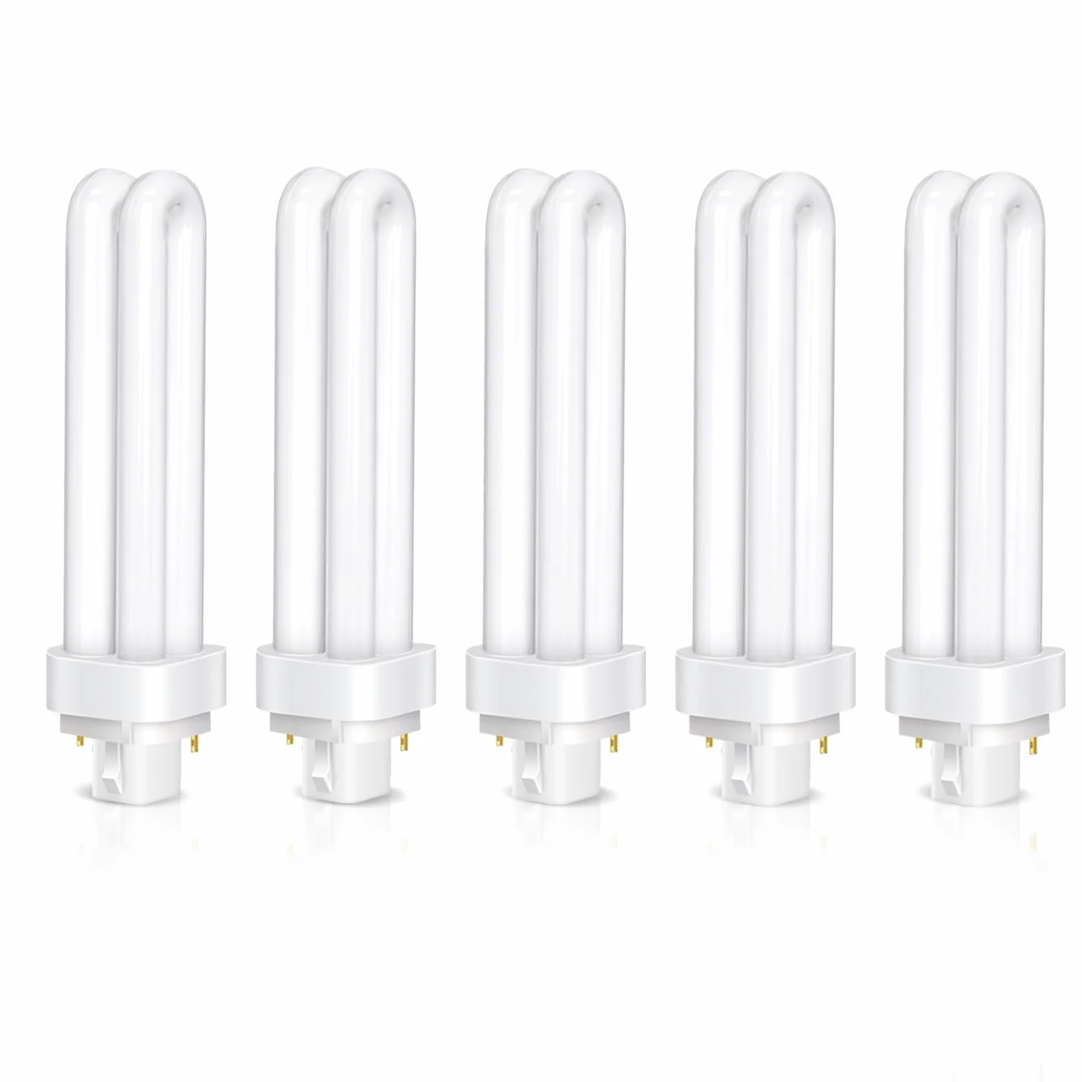 Confezione da 5 Lampadine Tubolari PLC G24d-3 a 2 Pin 26W, Luce Bianco Caldo 2700K, 1600LM, Tubo Doppio Giro 2U, Non Regolabile, Adatta Per Cucina, Sala da Pranzo, Bar, Camera da Letto, Ufficio
