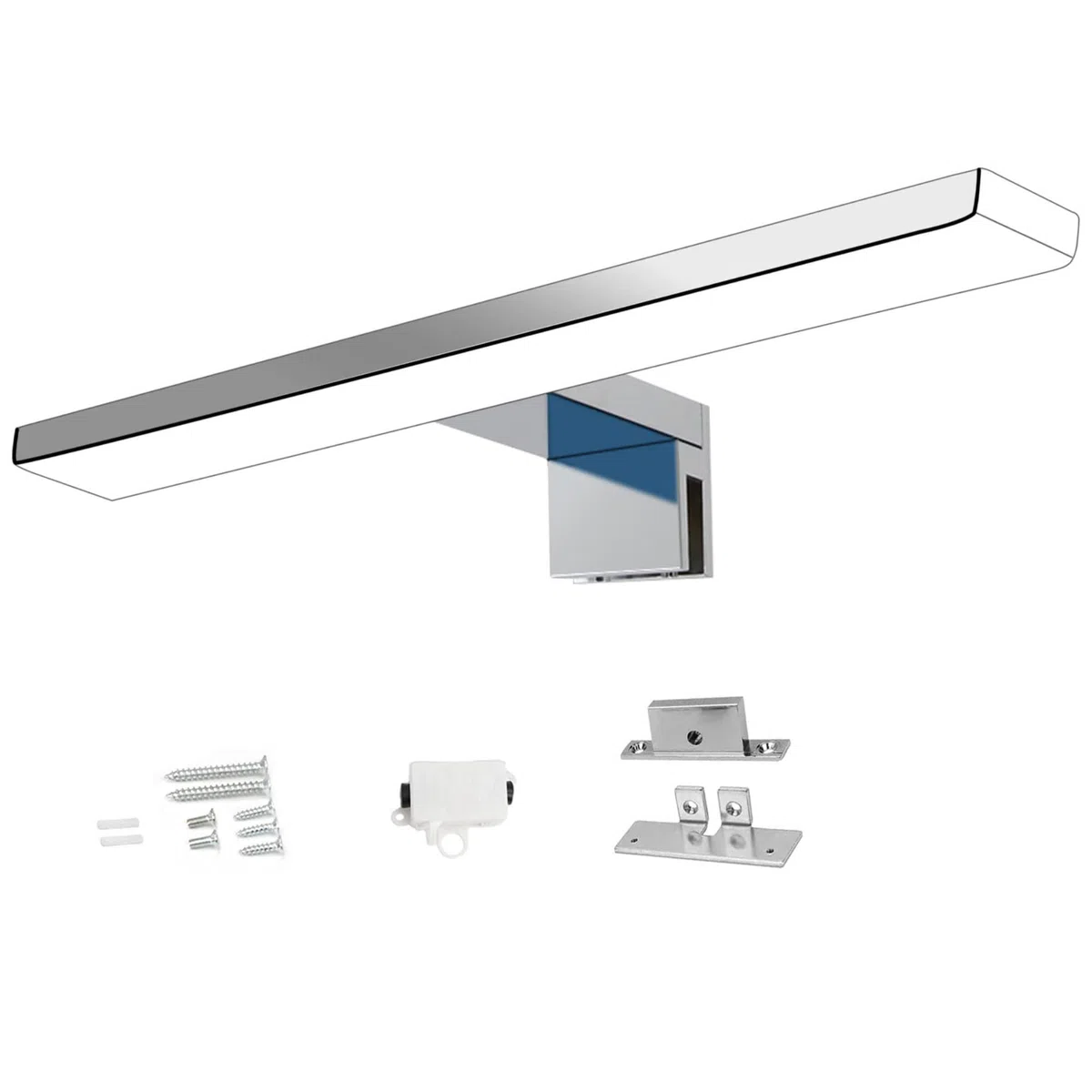 kalb | Aurinko LED Lampada da bagno Lampada da bagno Specchio Lampada Specchio Lampada cromata 230V 300 mm - bianco neutro