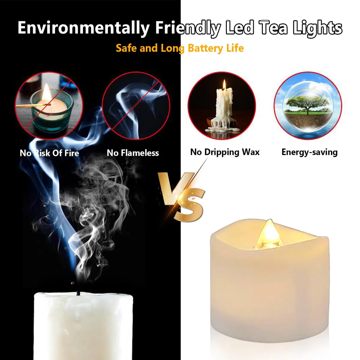 Candele a LED 30 Pezzi, Candele LED Fiamma Oscillante, Candele Senza Fiamma, Lumini a Batteria, Luce Bianca Calda, per la Decorazione della Casa, Festa di Nozze, Natale, Halloween