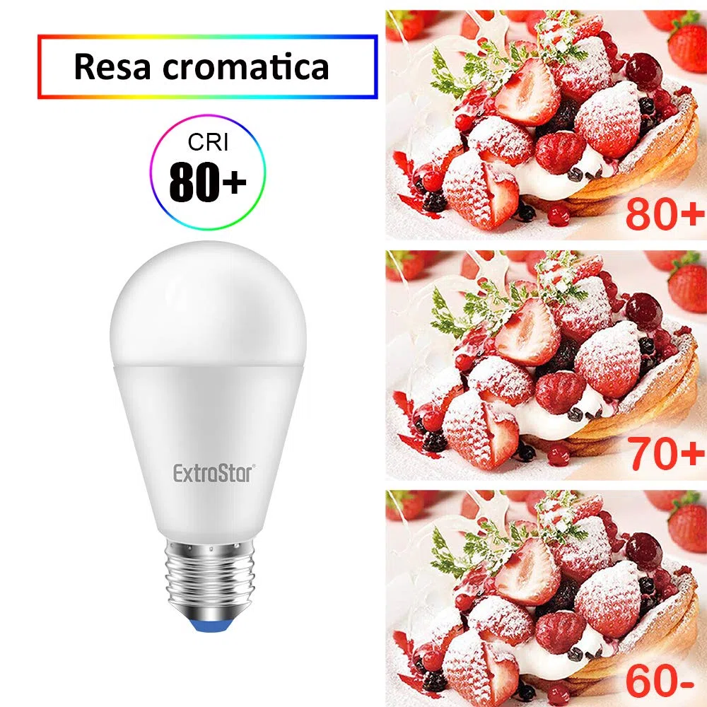 EXTRASTAR Lampadina LED E27, 15W (equivalenti a 120W), 6500K, luce bianca fredda - Pacco da 6