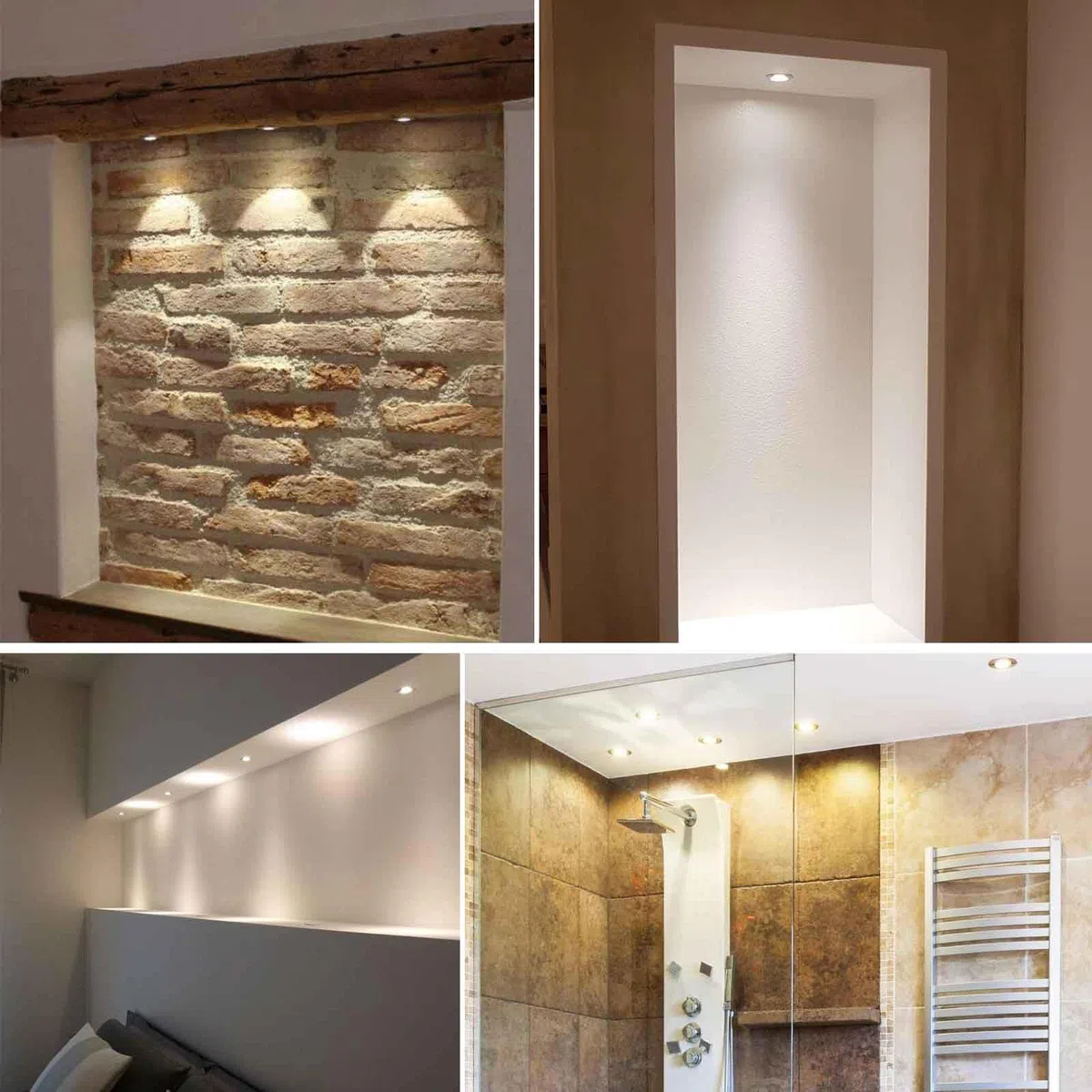 Mini Faretto Bianco Incasso LED 3W CCT da 2700K a 4000K Luce SPOT 26 Gradi Box Doccia Nicchia Bagno IP44 Vetrine, Espositori, Mensole, Ripiani, RA90 alimentazione 230V