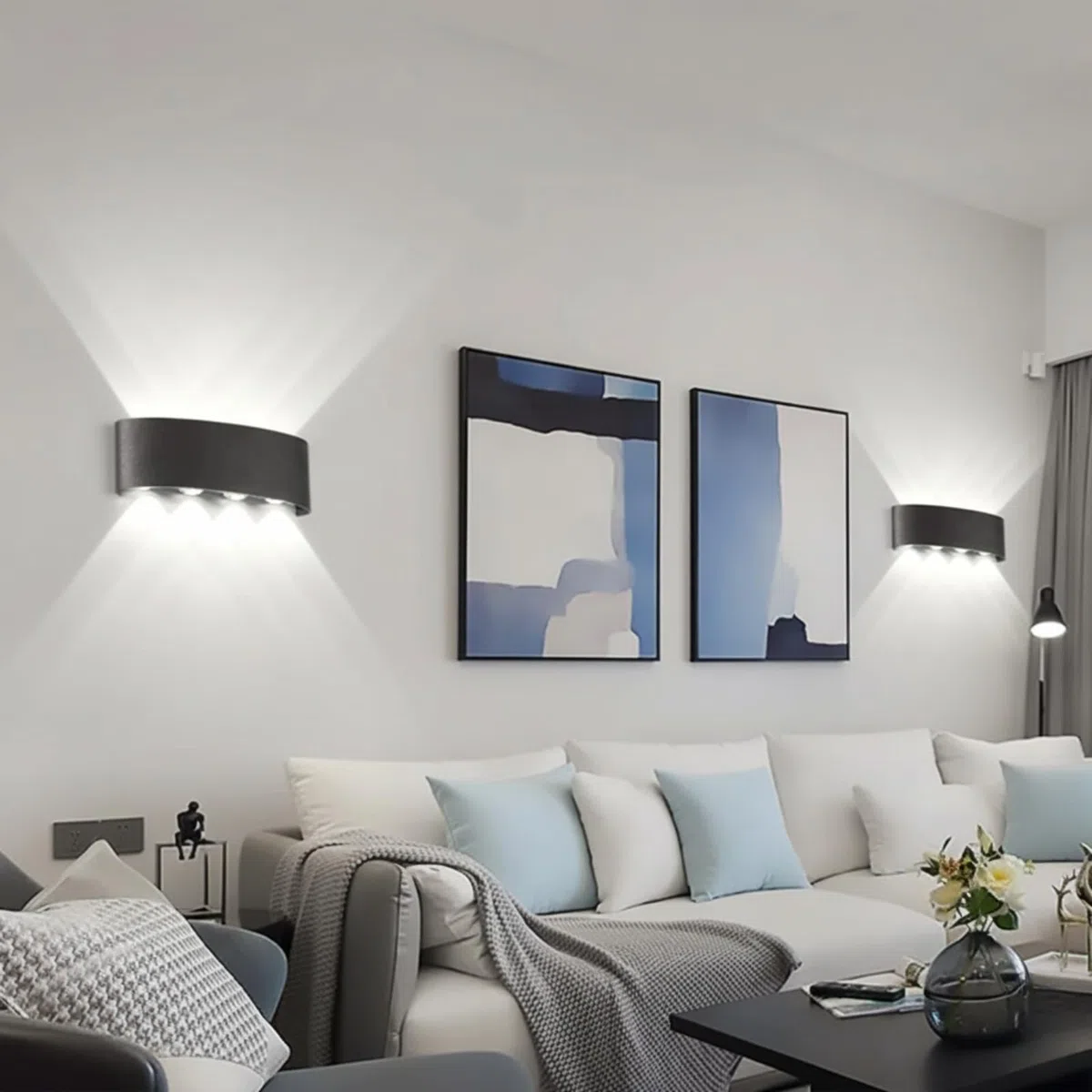 Applique LED da Parete 10W, Lampada da parete IP65 Impermeabile per Esterno e Interno, Design Moderno per Decorazioni Casa e Giardino (6000K)