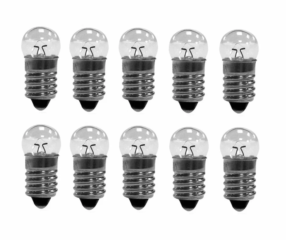 Lampadine E10 6V 0,3A a luce bianca calda, miniatura con attacco a vite (10) Glühlampe Glühbirne