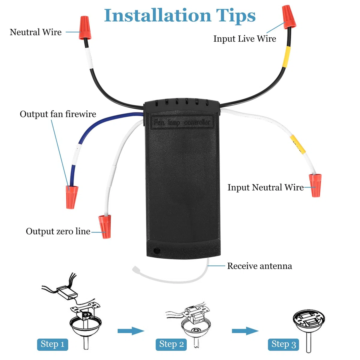 Ventilatore a soffitto universale Lampada Telecomando Kit e temporizzazione Telecomando wireless per ventilatore a soffitto per Home Office Hotel Display Hall Ristorante 220V