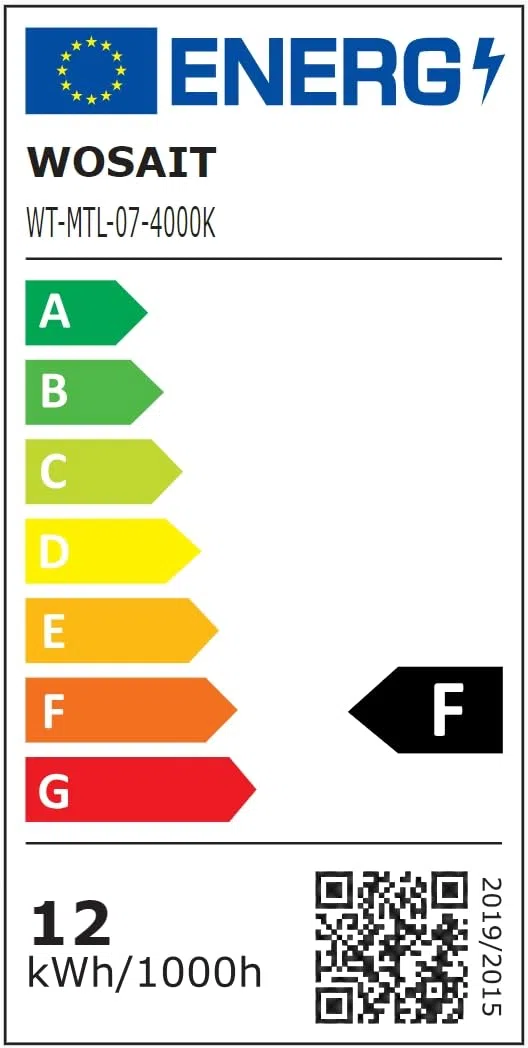 Applique da Parete LED 12W Lampada Moderna Rettangolare con Doppio Fascio Luminoso Up&Down 960 Lumen Luce Naturale 4000K per Interno Esterno IP54 (Bianco)