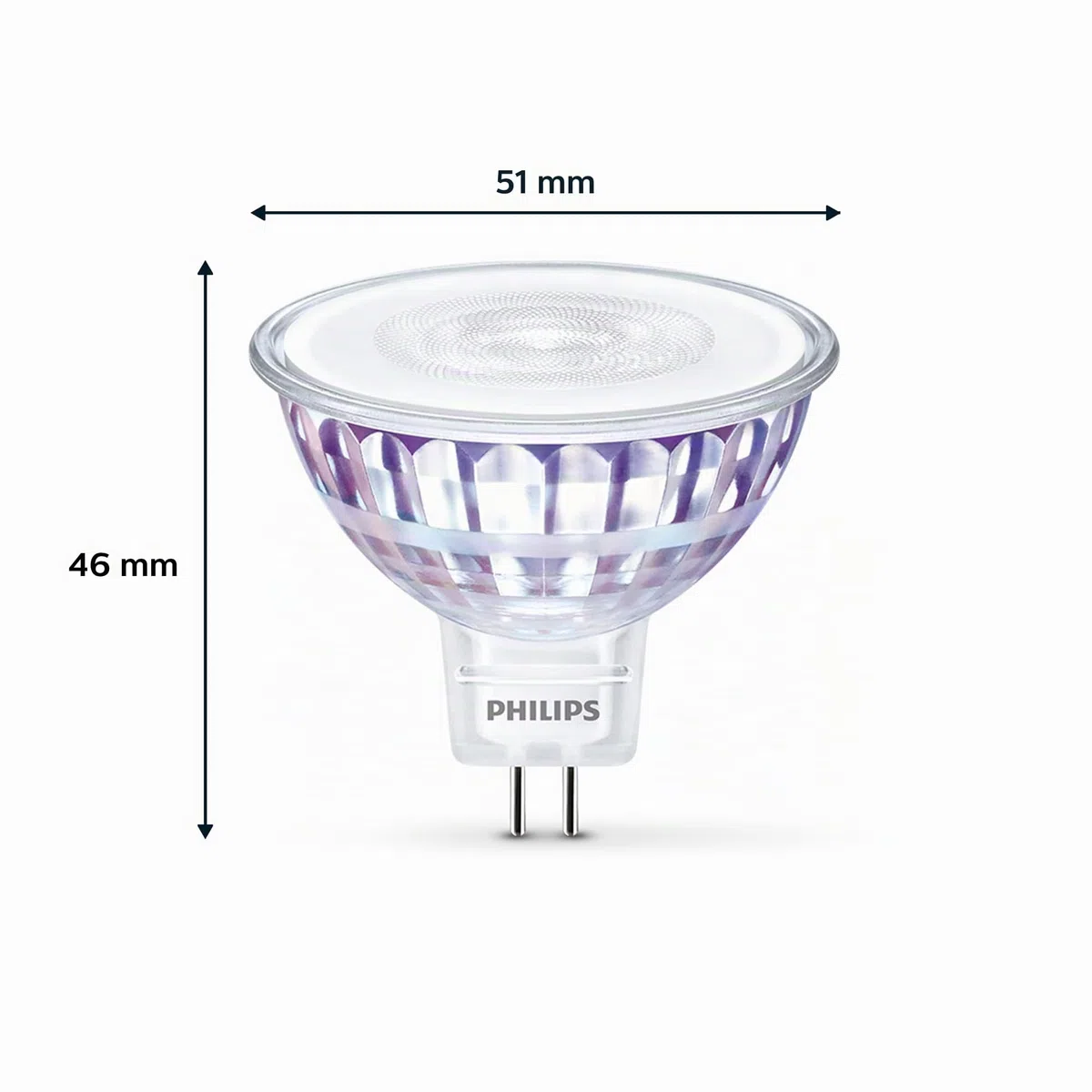 Philips LED, Faretto, 50W, attacco GU5.3, Luce Bianca Calda