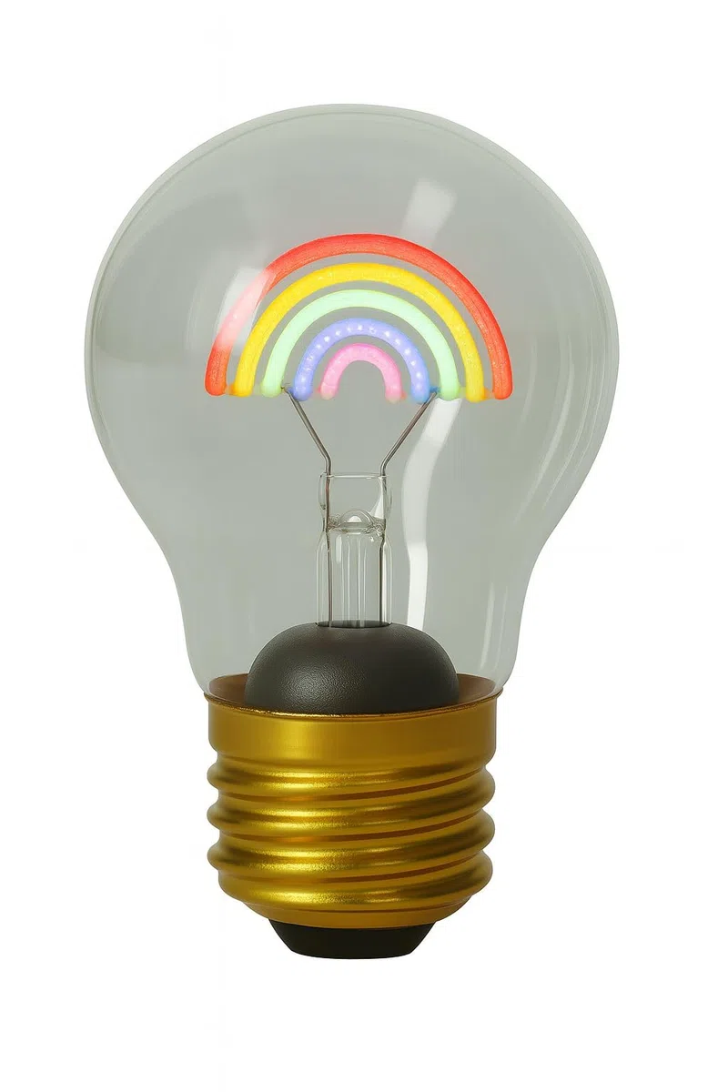 BRANDANI Lampadina decorative con disegno luminoso da scegliere