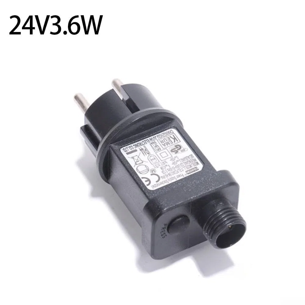 Alimentatore LED da 4,5 V, adattatore per alimentazione di ghirlande luminose, trasformatore con spina, driver LED da 6 W, IP44 impermeabile, trasformatore per luci natalizie (24 V)