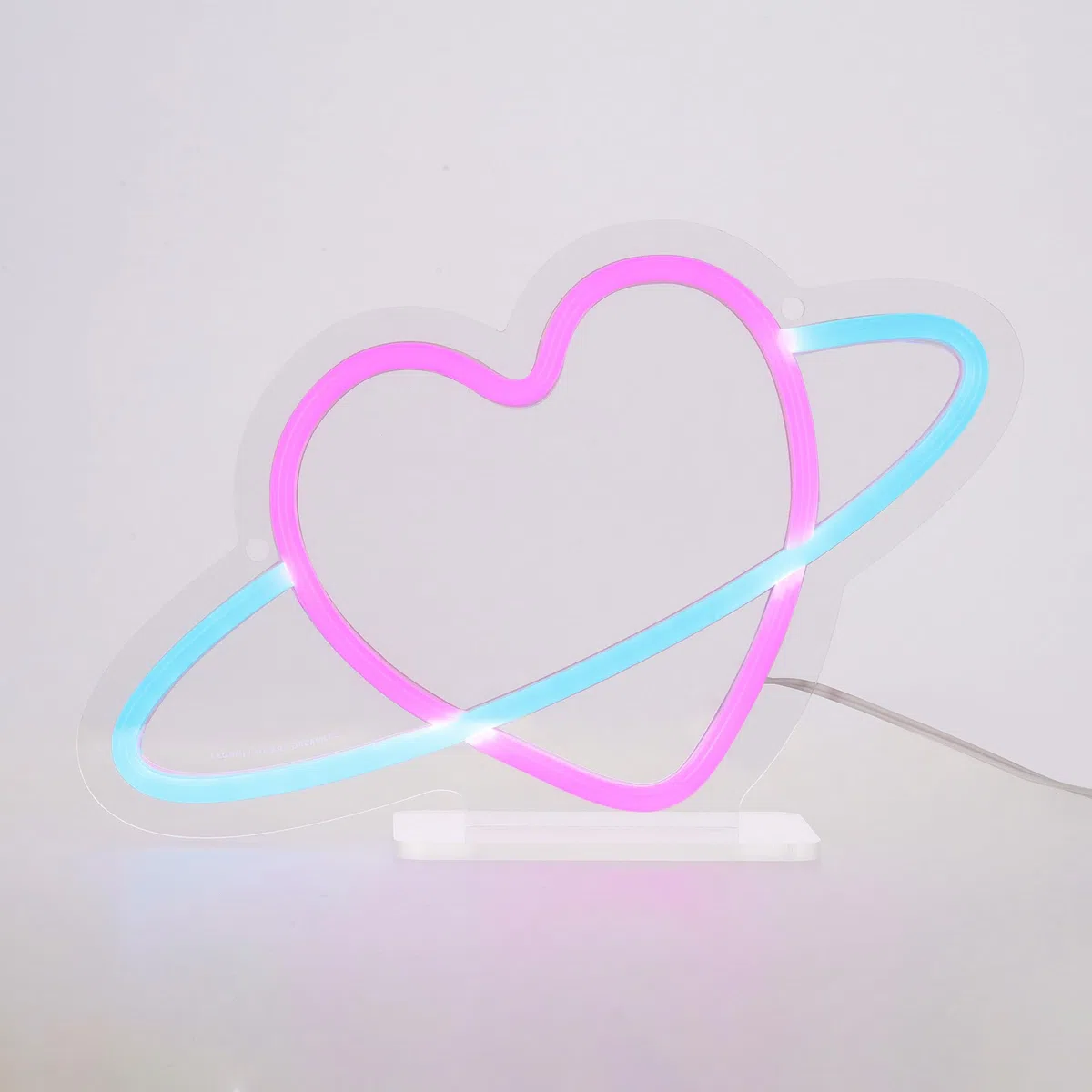 Legami Insegna Luminosa Led a Effetto Neon, Decorazione Casa, Tema Planet Heart, 27 x 17.5 x 8 cm