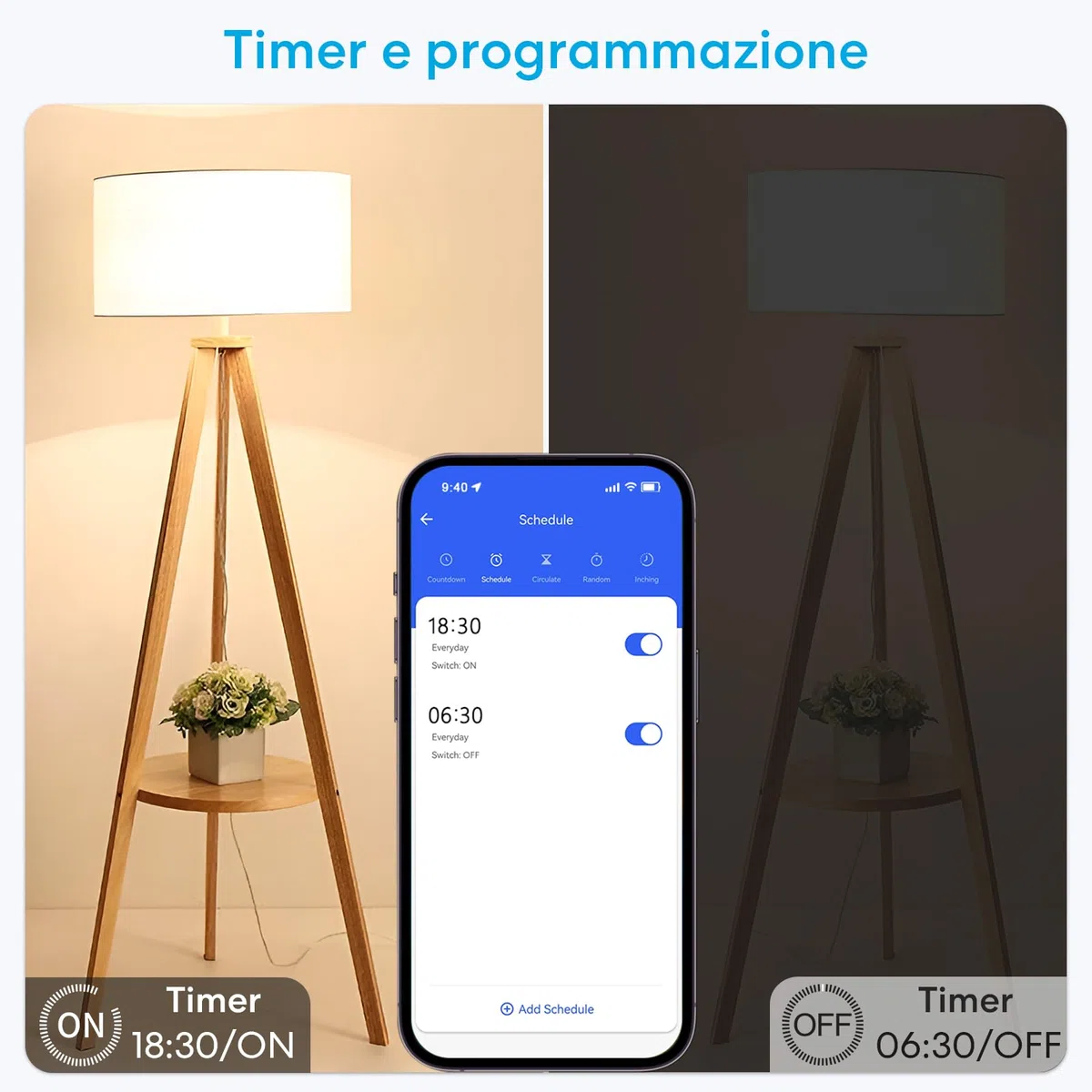 LoraTap Smart WiFi Portalampada E27, Adattatore per LED Lampadina Wireless Timer Funziona con Echo Alexa, Controllo Remoto Smartphone Tramite App Smart Life, Bianco