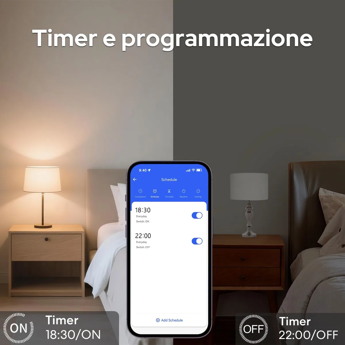 LoraTap Adattatore portalampada Wi-Fi intelligente, controllo vocale Alexa/Google, gruppi e timer su Smart Life, potenza max 60 W, compatibile lampade a incandescenza, E26/E27