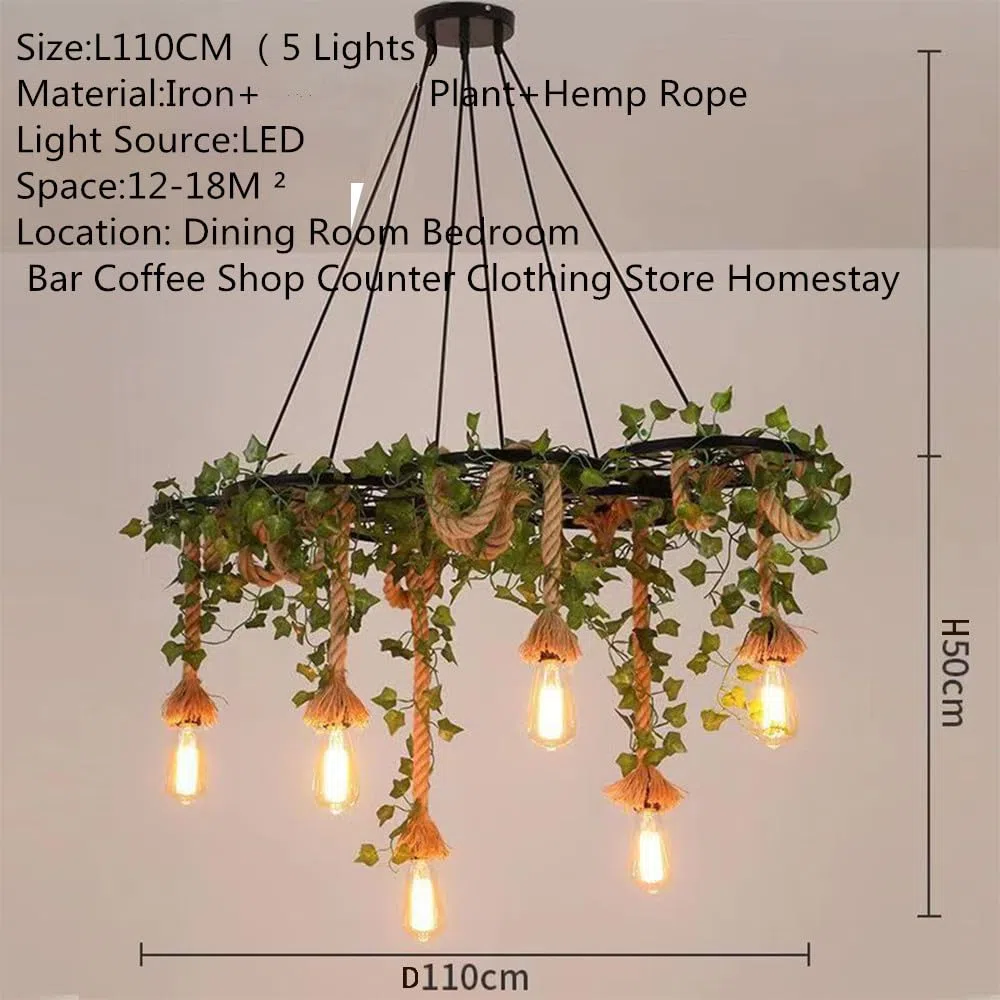 American Country Ristorante Ciondolo Luce Retrò Creatività Musica Ristorante Cassa Contatore Bar Caffè Latte Tè Negozio Abbigliamento Negozio Pianta Ciondolo Luce Lampadario (D 6 luci)