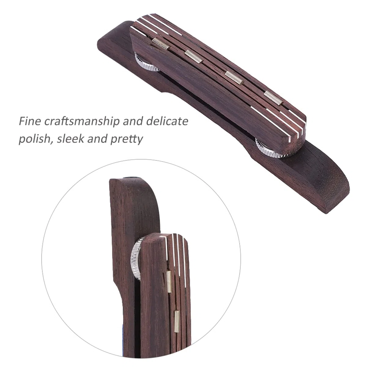 Ponte per Mandolino, Accessorio di Sostituzione del Ponte per Mandolino Regolabile in Palissandro Leggero e Resistente
