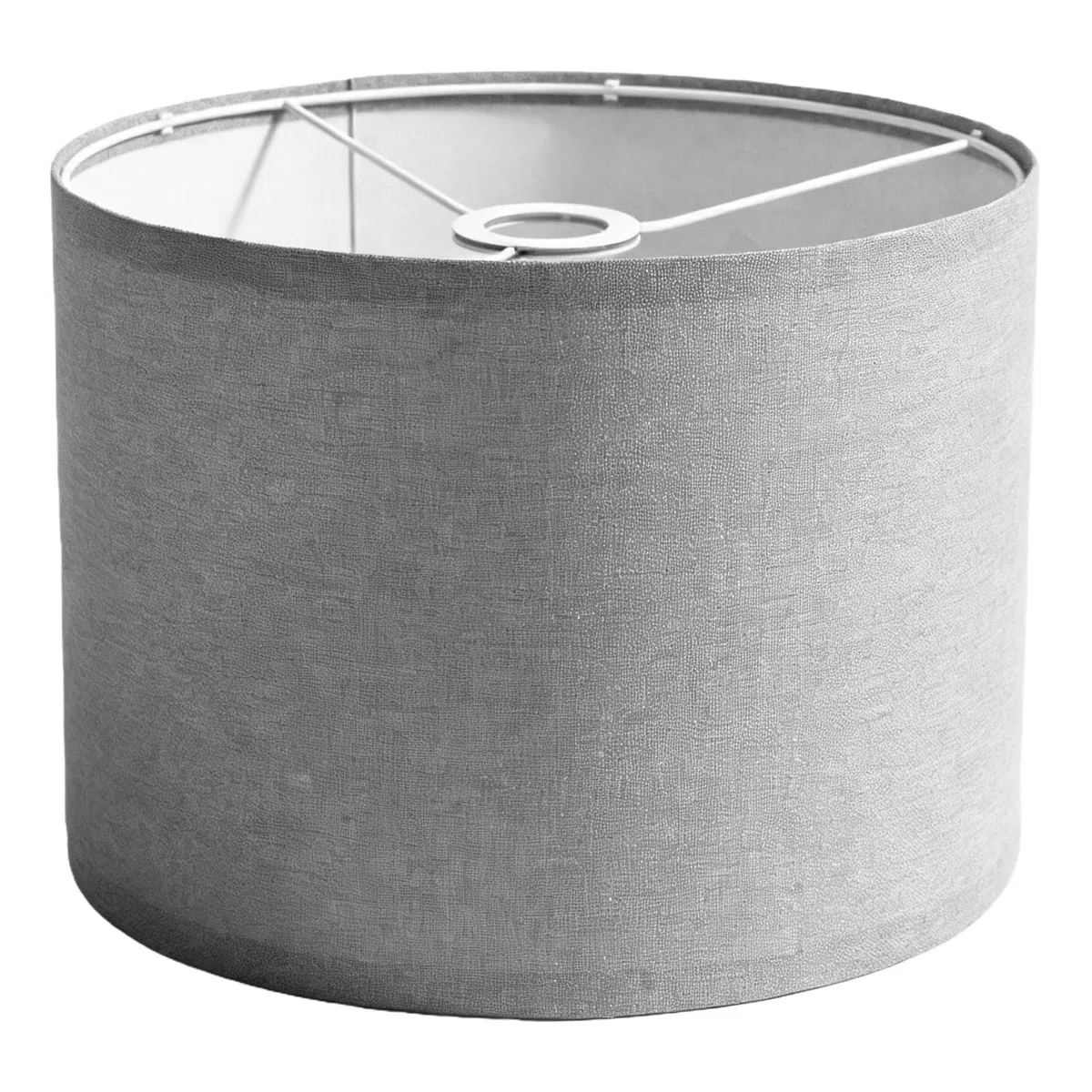 Paralume in tessuto, Ø 30 cm, paralume cilindrico in cotone per lampada da tavolo, lampada da parete, lampada da comodino e lampada da terra, in lino naturale, struttura rigida, fatto a mano