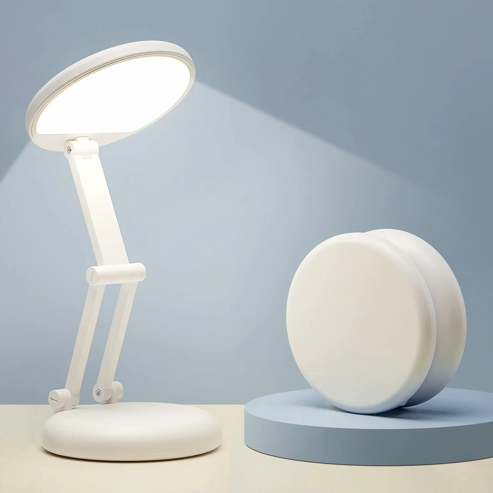 One Fire Lampada da Tavolo senza Fili, Ricaricabile con 3600mAH Batteria, Lampada da Comodino Portatile & 9 Luminosità Dimmerabile, Abat Jour da Comodino, Poldina Lampada, Lampada LED