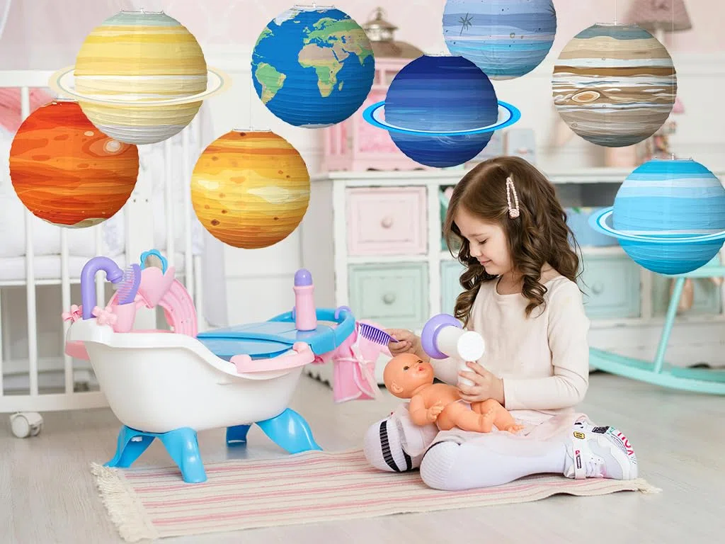 8Pcs Lanterna di Carta del Pianeta,Lanterne di Carta Pianeta,Decorazione Lanterna Pianeta,Pianeti Lanterne di Carta,Pianeti Lanterna Decorare le Feste a Tema dello Spazio e Feste di Compleanno
