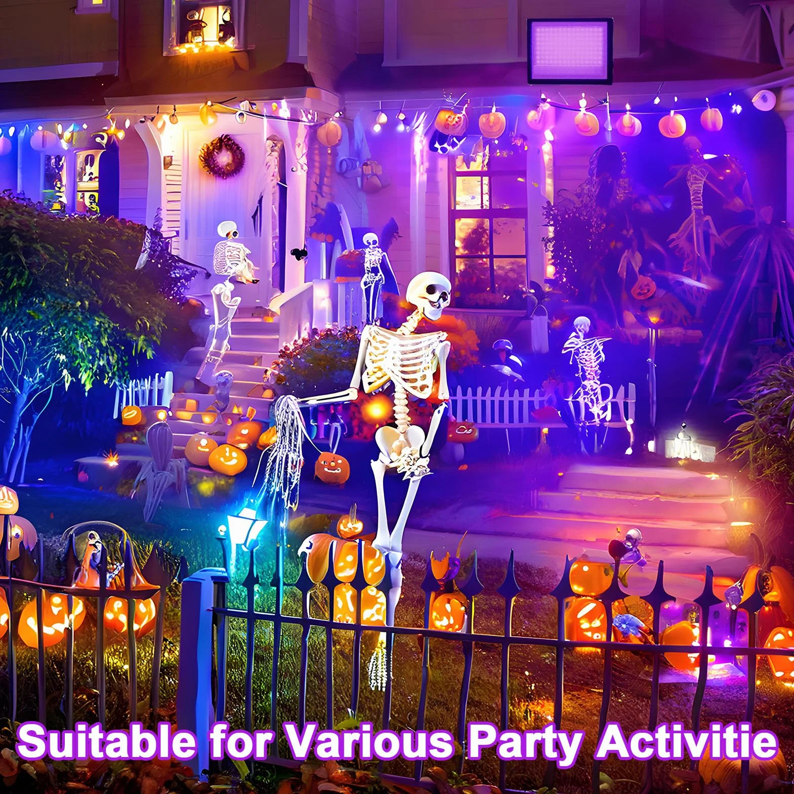 50W Faretto UV LED, 395-400nm LED Luce Nera, IP66 Impermeabile Luce Nera UV, Lampada uv Con Interruttore per Halloween, Pittura Del Corpo, Poster Fluorescente, Bar, Acquario, Festa Al Neon