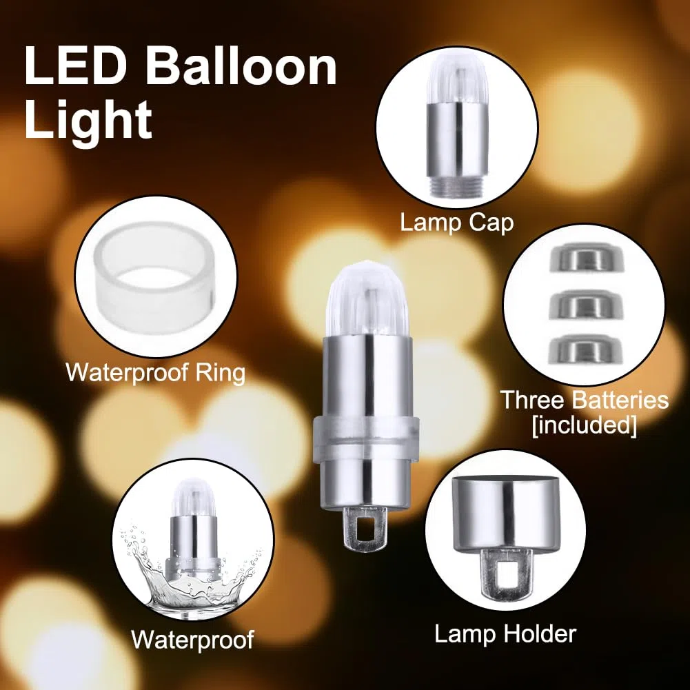 HOTUT 25 Pezzi Mini LED Palloncini Luci, Mini Luce per Lanterna di Carta, Palloncini Luci, Lampada a Palloncino Colorate per Compleanno per Lanterna di Carta Palloncino Fit Partito Halloween