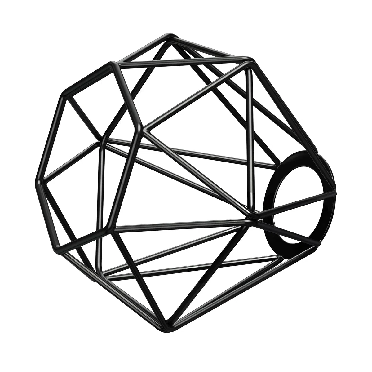 ledscom.de Paralume a gabbia, nero, E27 / E14, Ø 160 mm