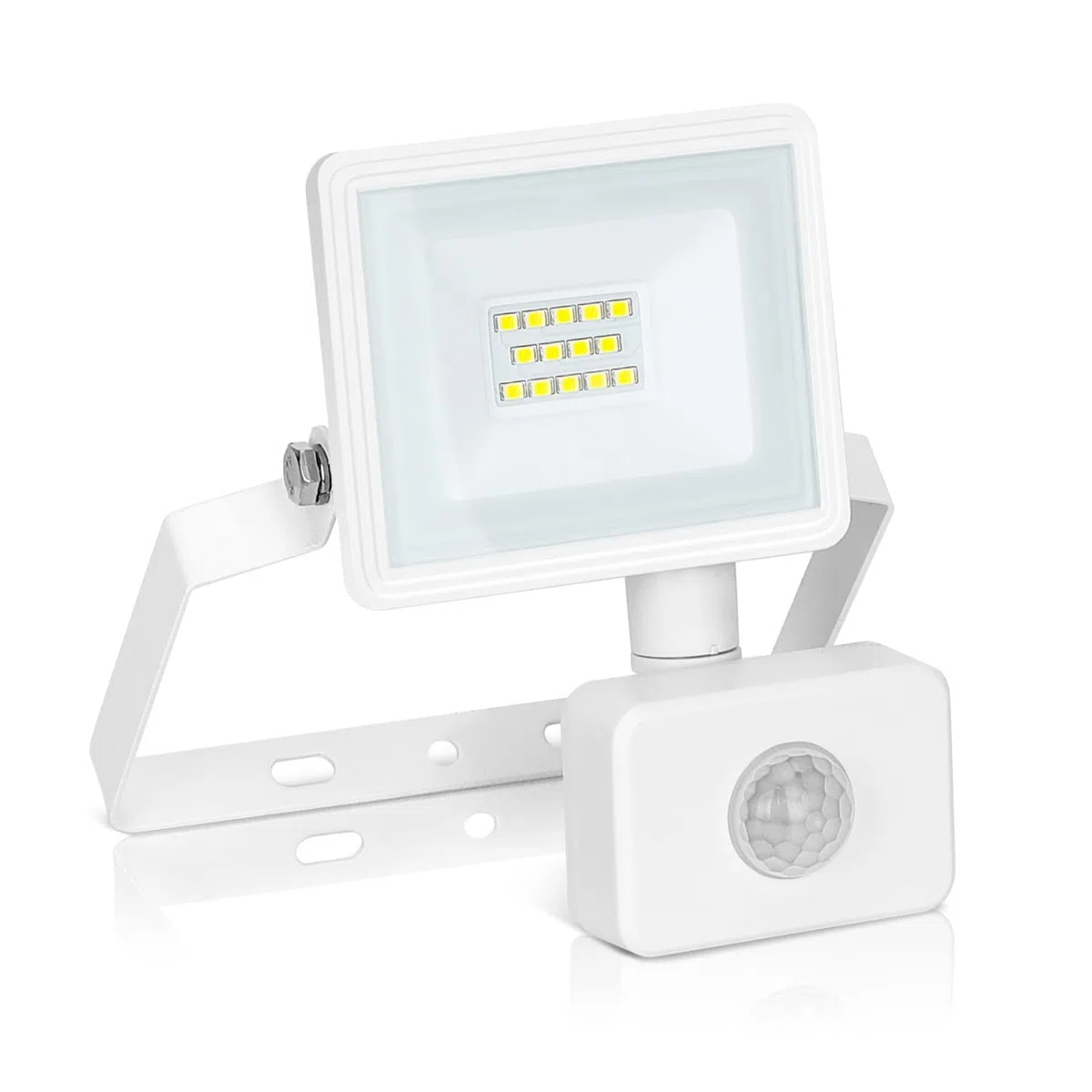 Aigostar Faretto con Sensore di Movimento,10W 900lumen Faro LED Esterno,Bianco Naturale 4000k,IP65 Impermeabile Faretti LED per Giardino, Cortile,Patio,Garage...