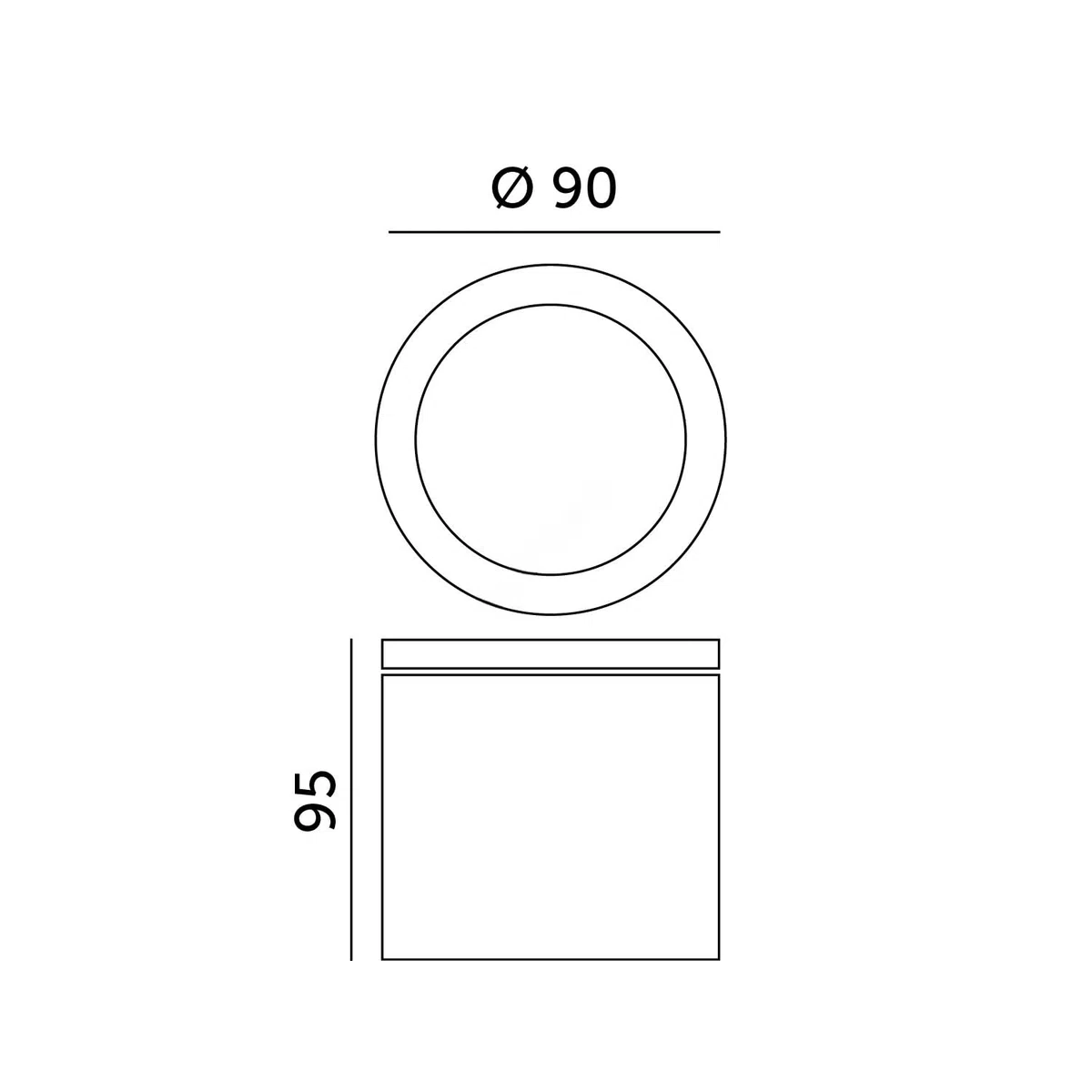 Faretto da Esterno LED GU10 IP54 Impermeabile | Applique da Soffitto per Terrazze Ingressi Porticati | Design Moderno in Alluminio Ø90x94mm | Lampadina Non Inclusa (Ruggine, Cilindro)