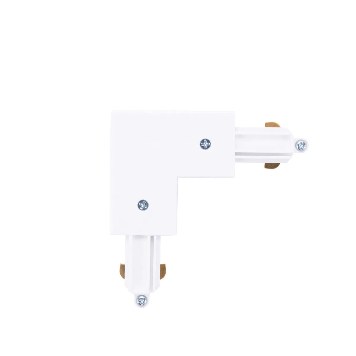 Ledvion - Connettore a L, Binario Monofase, Bianco, Plafoniera led soffitto, lampadario cucina, faretti led, plafoniera moderna